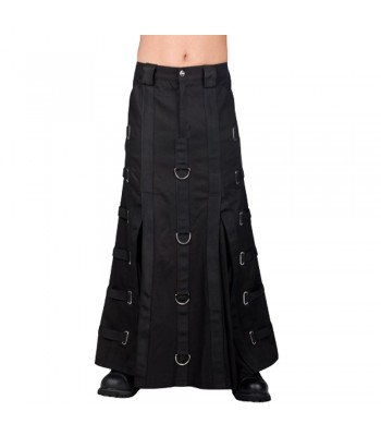 Women Trippe Goth Long Skirt Bondage Denim Women Gothic Rock Skirt For Sale